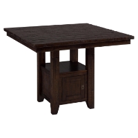 Kona Grove Fixed Pub Table - Storage Base, Chocolate
