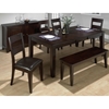 Dark Rustic Prairie Rectangular Dining Table with Butterfly Leaf - JOFR-972-77