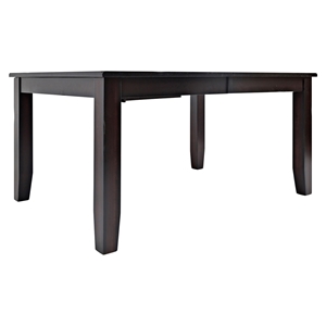 Dark Rustic Prairie Rectangular Dining Table with Butterfly Leaf 