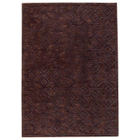Amiya Hand Tufted Wool Rug in Chocolate Brown
