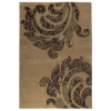 Babette Hand Knotted Wool Rug in Beige and Brown 