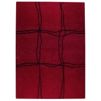 Caelyn Hand Tufted Wool Rug in Red