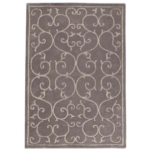 Capri Grey Hand Tufted Rug with Twisted New Zealand Wool 