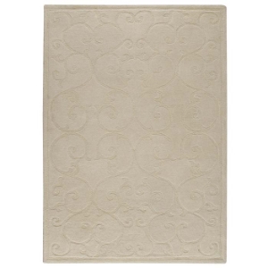 Capri Off-White Hand Tufted Rug with Twisted New Zealand Wool 