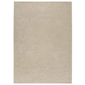 Capri Off-White Hand Tufted Rug with Twisted New Zealand Wool 
