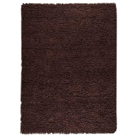 Ceres Hand Woven Wool Rug in Chocolate Brown