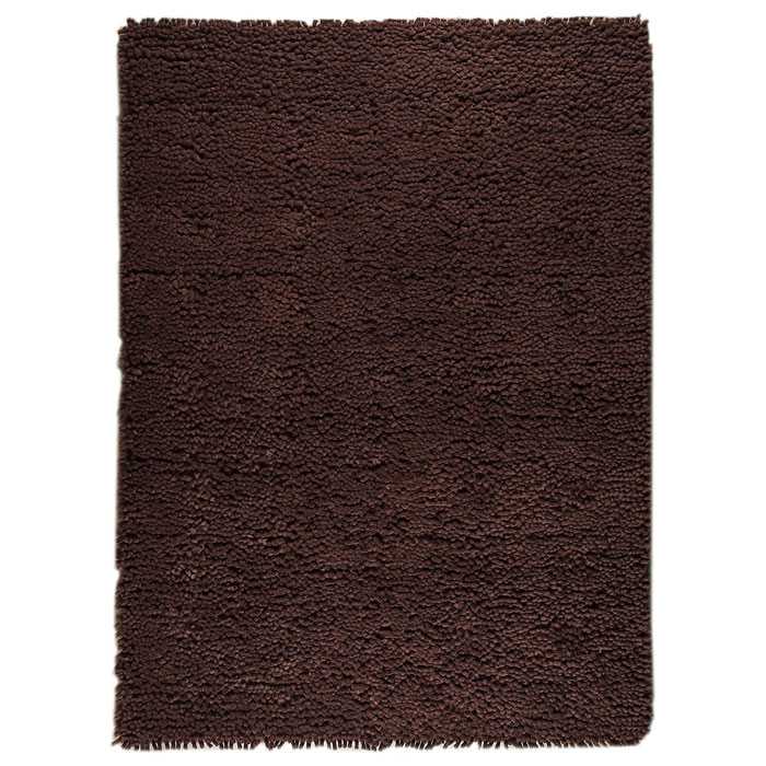 Ceres Hand Woven Wool Rug in Chocolate Brown 