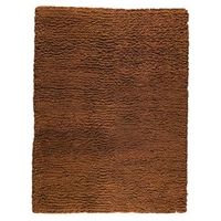 Ceres Hand Woven Wool Rug in Rust Brown