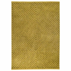 Diamond Hand Tufted Wool and Linen Rug in Green 