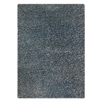 Evonne Hand Woven Polyester Shaggy Rug in Aqua
