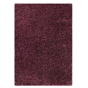 Evonne Hand Woven Polyester Shaggy Rug in Purple 