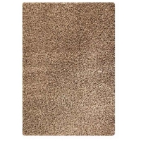 Evonne Hand Woven Polyester Shaggy Rug in Silver