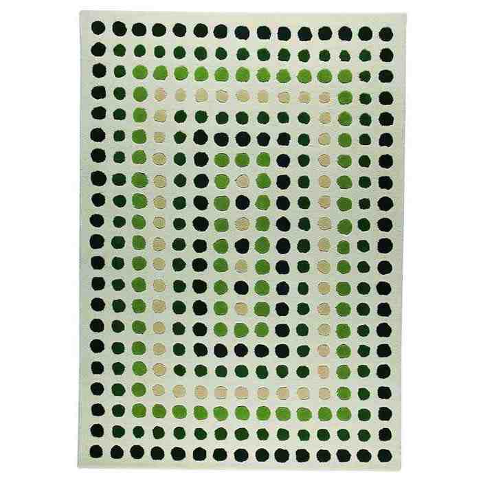 Georgina Hand Tufted Wool Rug in Green 