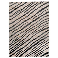 Wool Rug in Off-White and Grey
