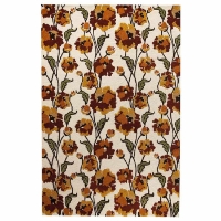 Gillian Hand Tufted Wool Rug in Off-White and Rust