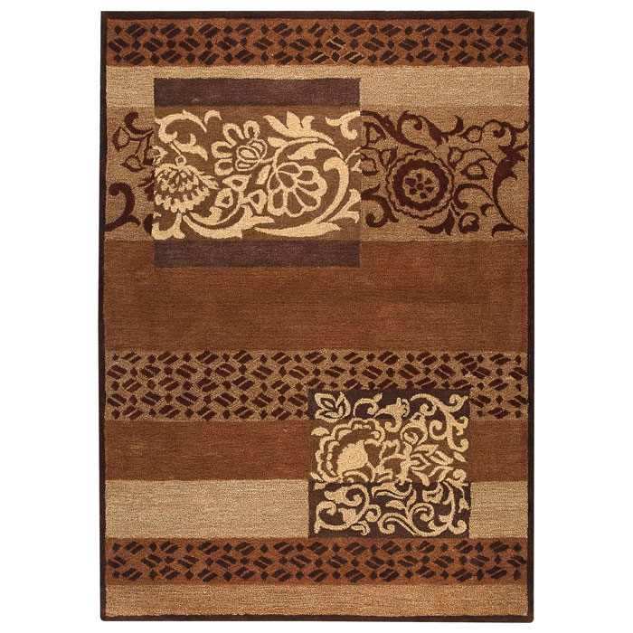 Gypsy Hand Tufted Wool Rug in Brown 