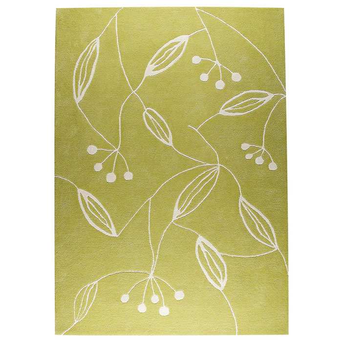Helena Hand Tufted Wool Rug in Green 