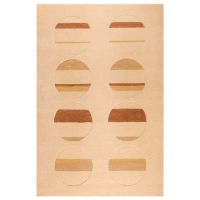 Helma Hand Tufted Indian Wool Rug in Tan and Brown