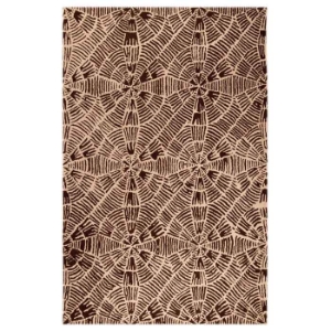 Holda Beige and Brown Hand Tufted Wool Rug 