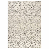 Huberta Hand Tufted Wool Rug in White and Grey
