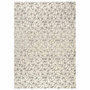 Huberta Hand Tufted Wool Rug in White and Grey 