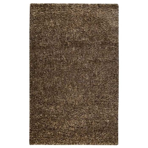 Iris Hand Woven Shaggy Rug in Beige and Brown 