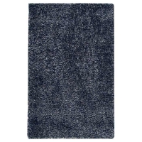 Iris Hand Woven Shaggy Rug in Blue
