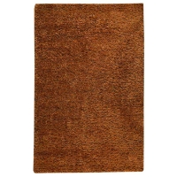 Iris Hand Woven Shaggy Rug in Orange