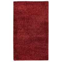 Iris Hand Woven Shaggy Rug in Red