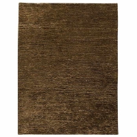 Isolde Hand Woven Wool and Hemp Rug in Dark Brown
