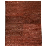 Isolde Hand Woven Wool and Hemp Rug in Rust