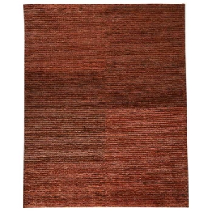 Isolde Hand Woven Wool and Hemp Rug in Rust 