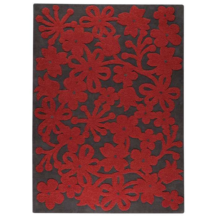 Jessie Hand Tufted Wool Rug in Dark Grey 