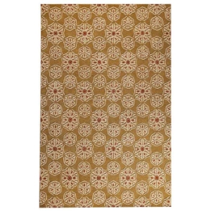 Jin Floral Hand Tufted Wool Rug in Gold 