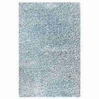 June Hand Woven Polyester Shaggy Rug in Aqua