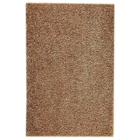 June Hand Woven Polyester Shaggy Rug in Beige