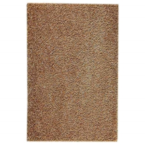 June Hand Woven Polyester Shaggy Rug in Beige 