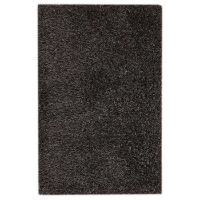 June Hand Woven Polyester Shaggy Rug in Black