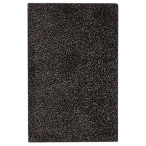 June Hand Woven Polyester Shaggy Rug in Black 