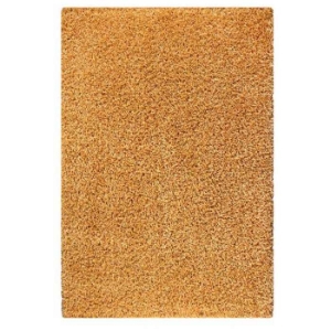 June Hand Woven Polyester Shaggy Rug in Gold 