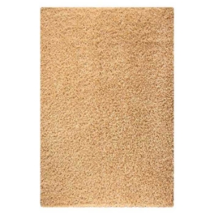 June Hand Woven Polyester Shaggy Rug in Vanilla 