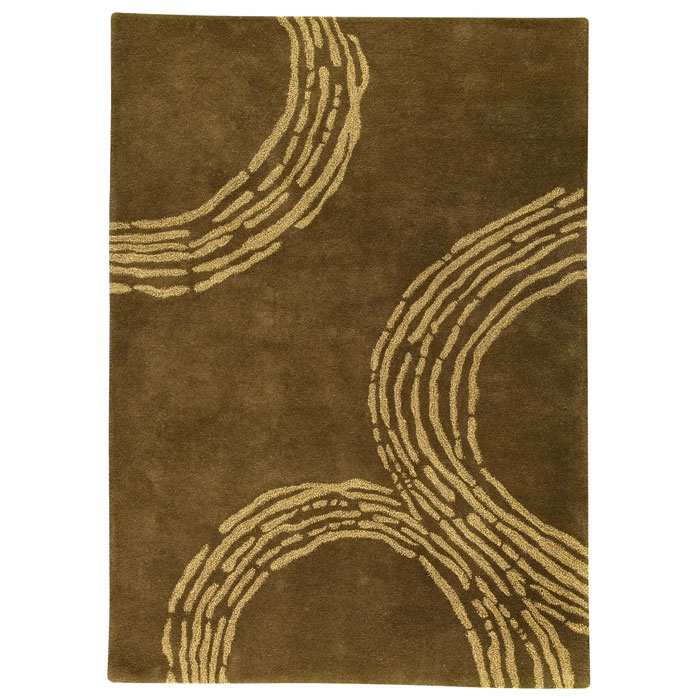 Kairos Hand Tufted Wool Rug in Olive 