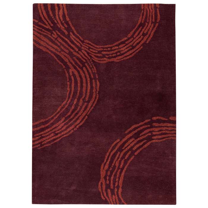 Kairos Hand Tufted Wool Rug in Plum 