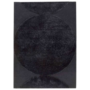 Keeley Hand Tufted Wool Rug in Black 