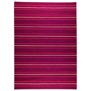 Lakshmi Red Hand Woven Wool with Felt Details 