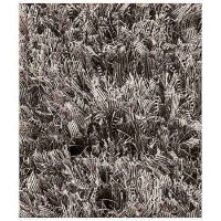 Lucetta Hand Woven Polyester Shaggy Rug in Light Grey