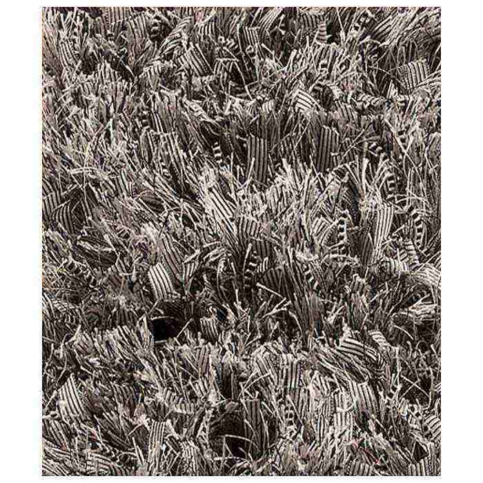 Lucetta Hand Woven Polyester Shaggy Rug in Light Grey 