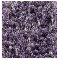 Lucetta Hand Woven Polyester Shaggy Rug in Violet