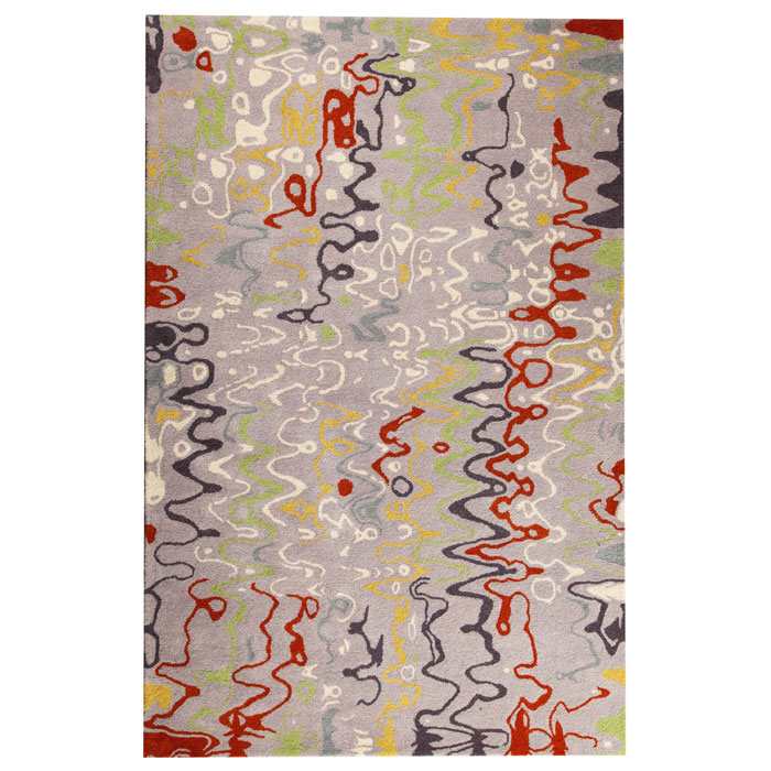 Lystra Hand Tufted Wool Rug in Grey and Multicolor 