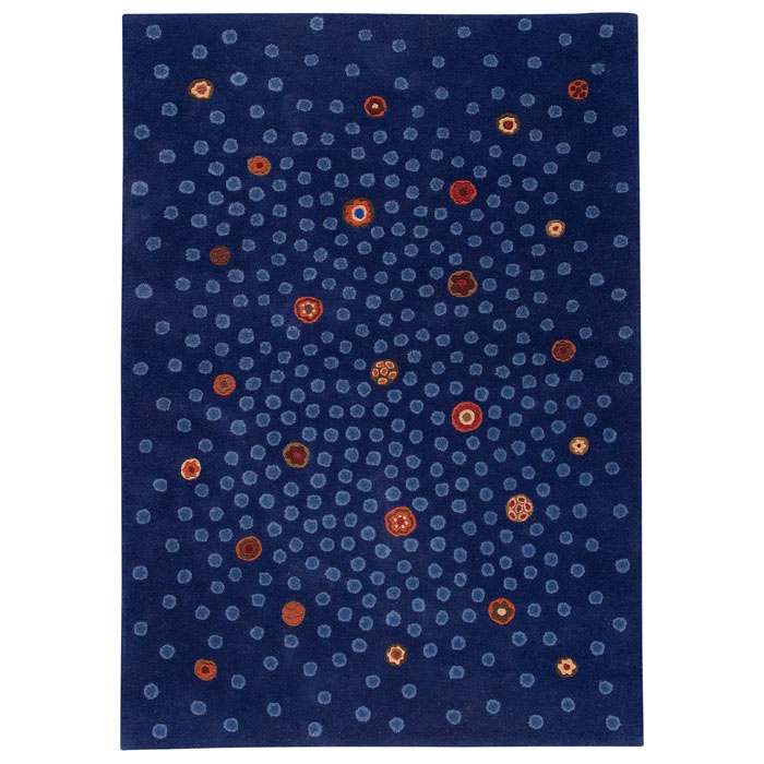 Midori Hand Tufted Wool Rug in Blue 